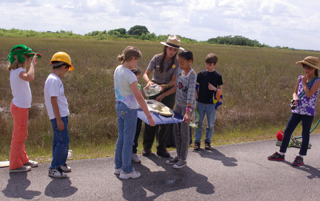 Ranger Lauren leads and activity