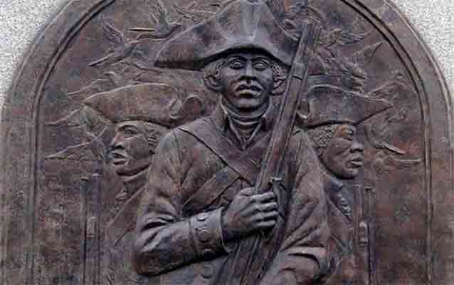 Bronze relief of African American Soldier Bronze relief of African American Soldier