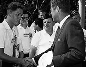 Clinton with President Kennedy 1963