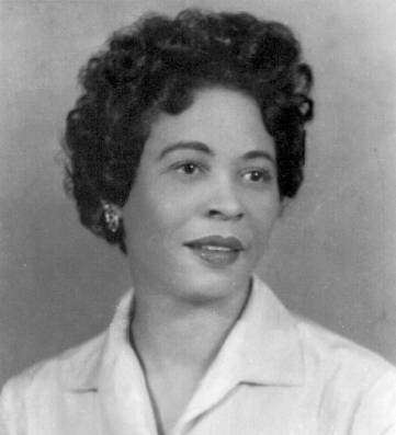 Black-and-white portrait of a woman 