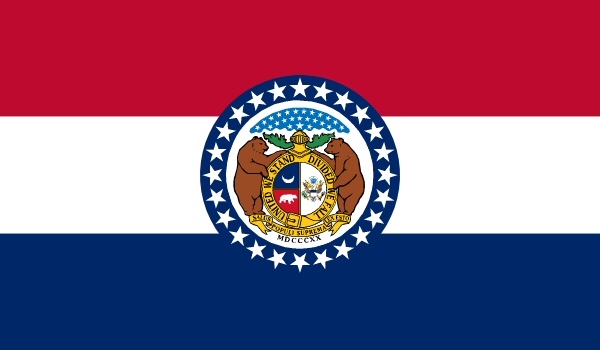 Red, white, and blue flag has two bears and stars. Words read, Red, white, and blue flag has two bears and stars. Words read, "United we stand. Divided we fall."