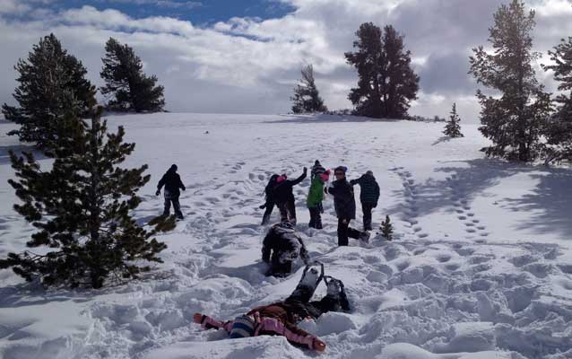 kids in snow kids in snow