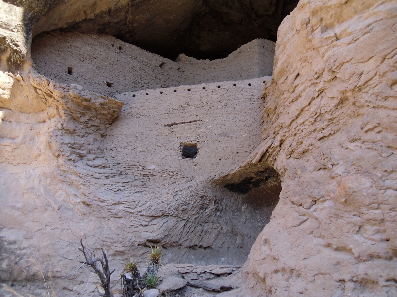Rock and mud wall in a cave