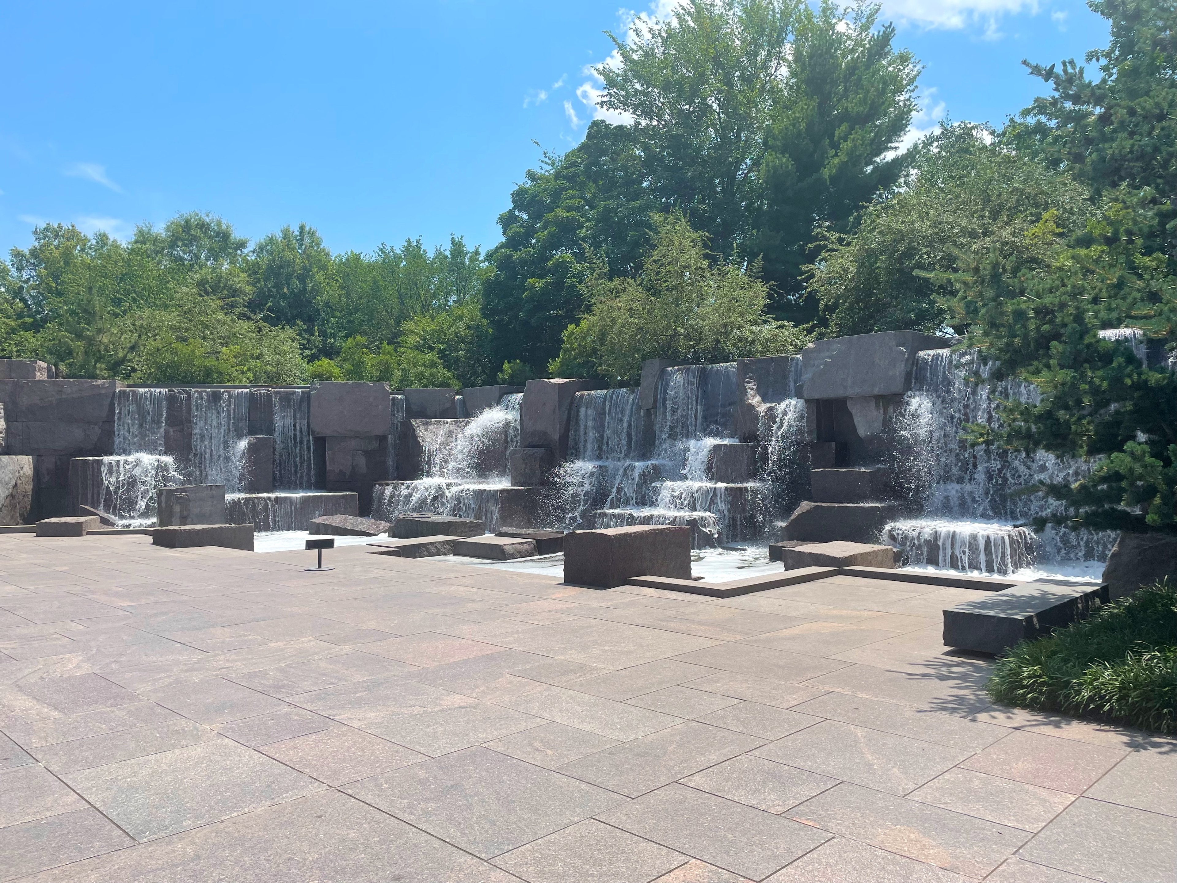 Water features at the Franklin Delano Roosevelt Memorial