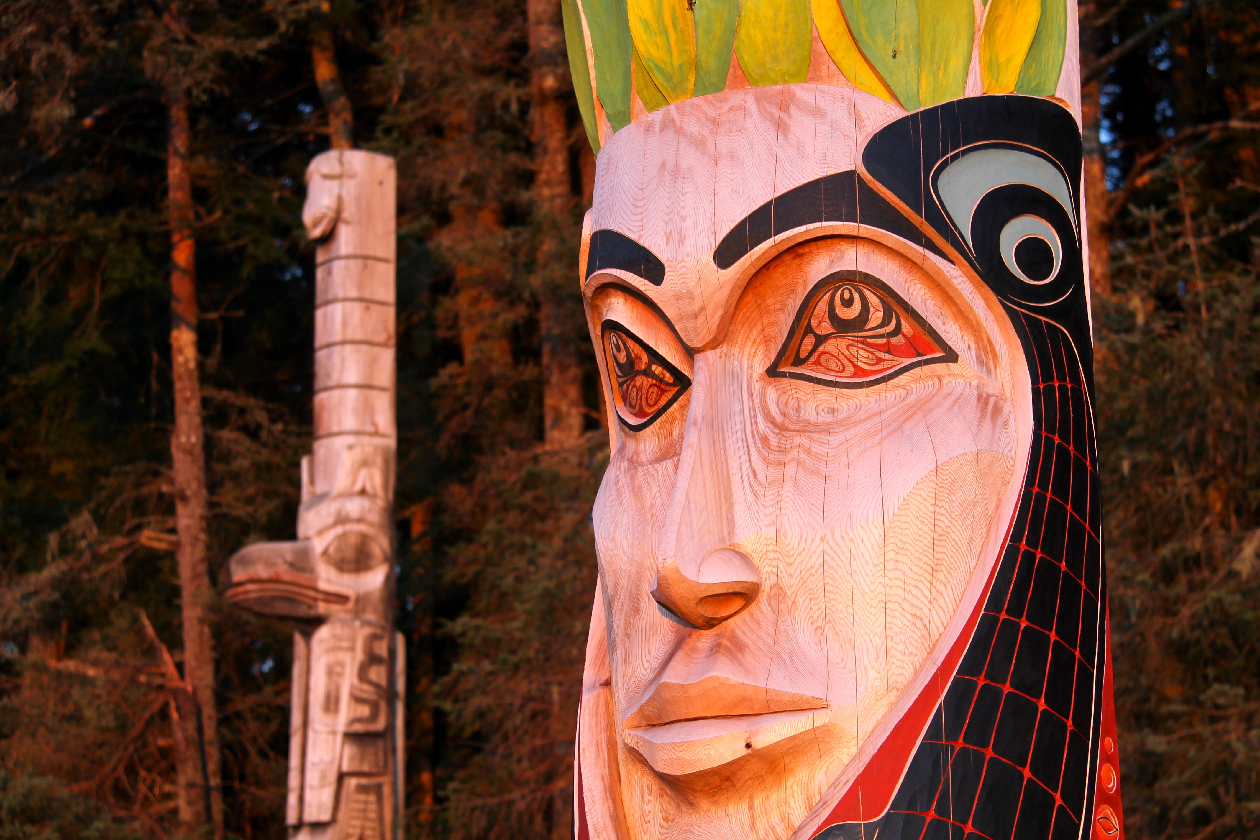 Centennial Pole and Frog/Raven Pole