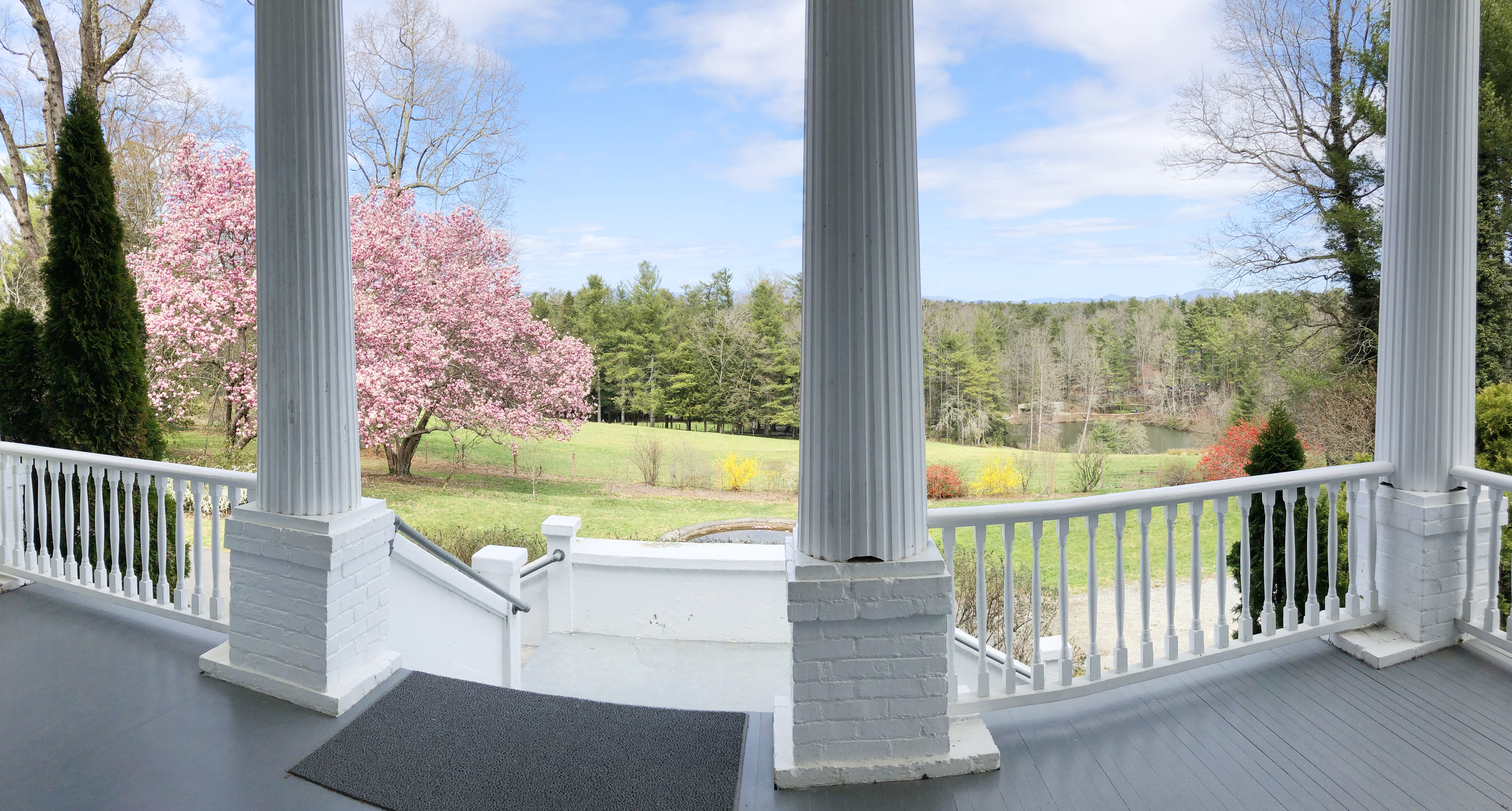 View of mountain landscape from the Sandburg Home porch