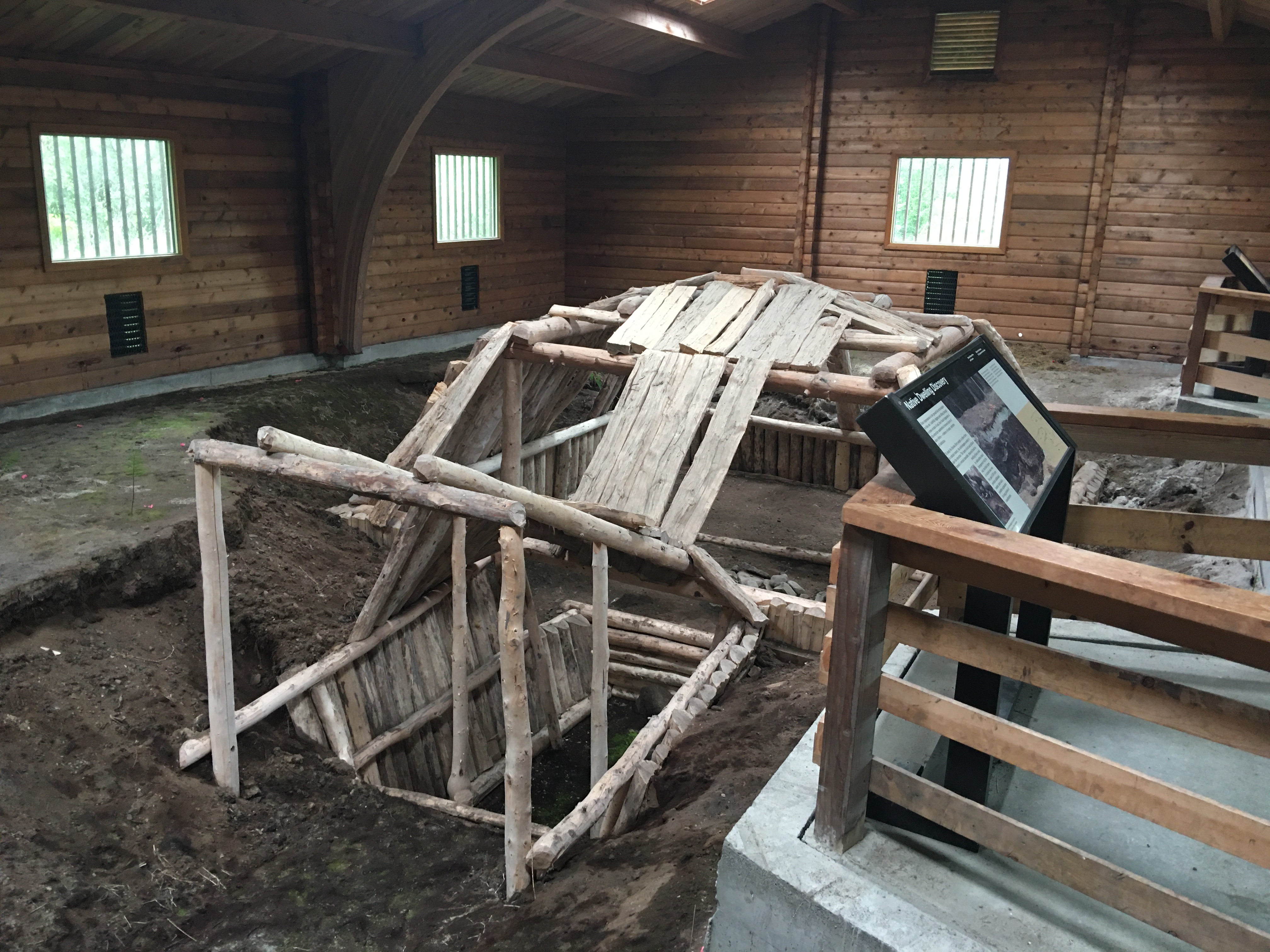 partially reconstructed traditional Native Alaskan home