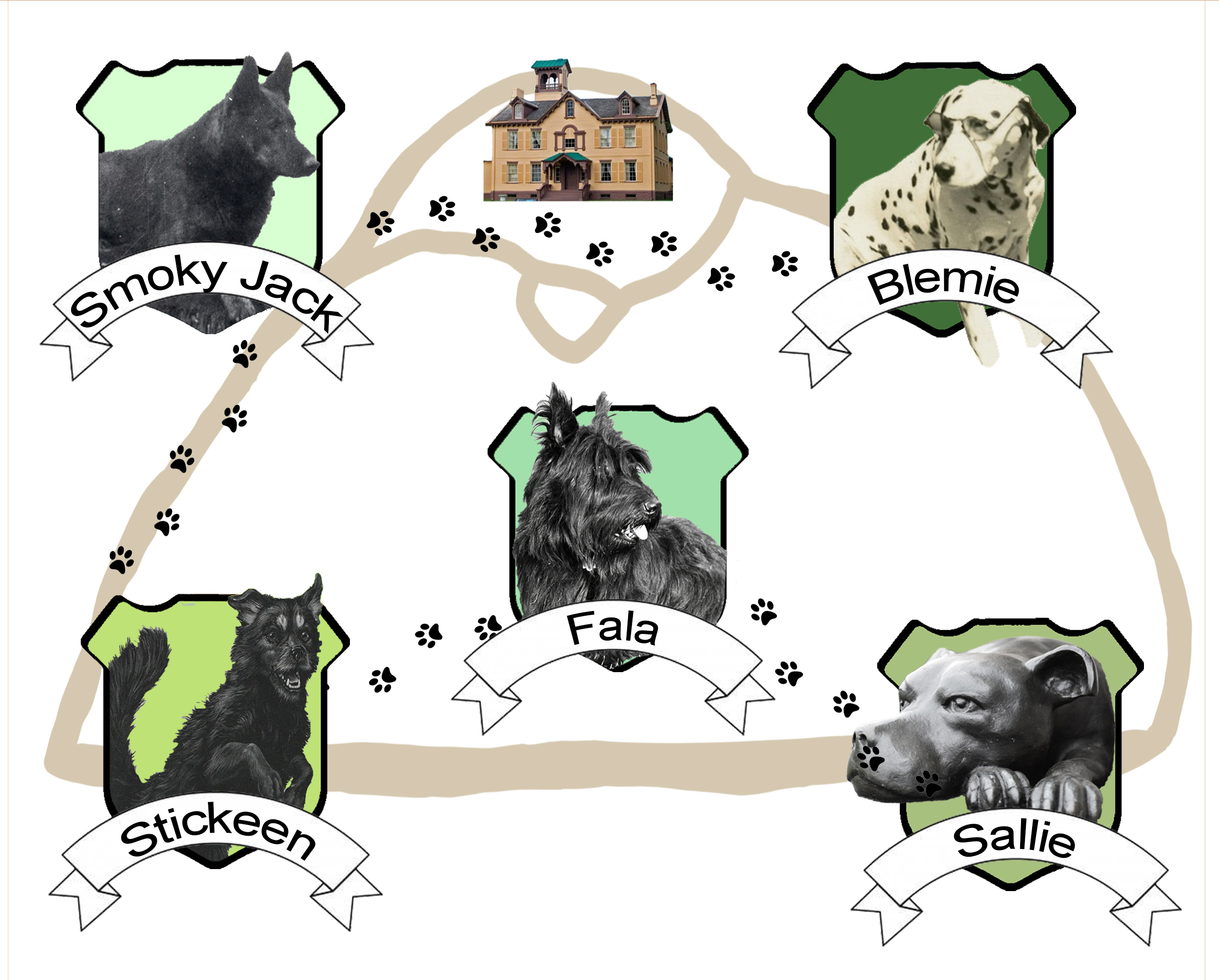 Map of the path for the Dogs of the NPS tour.