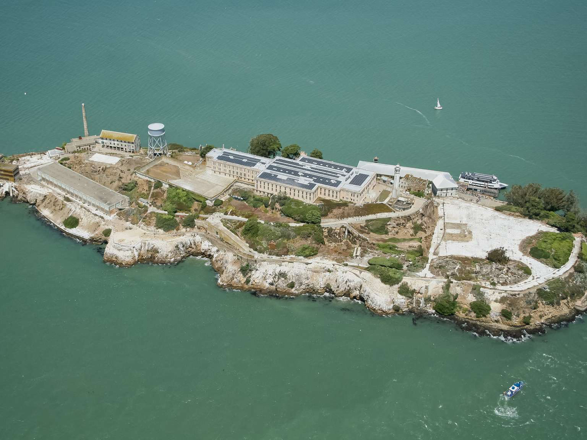 Aerial view of Alcatraz Island