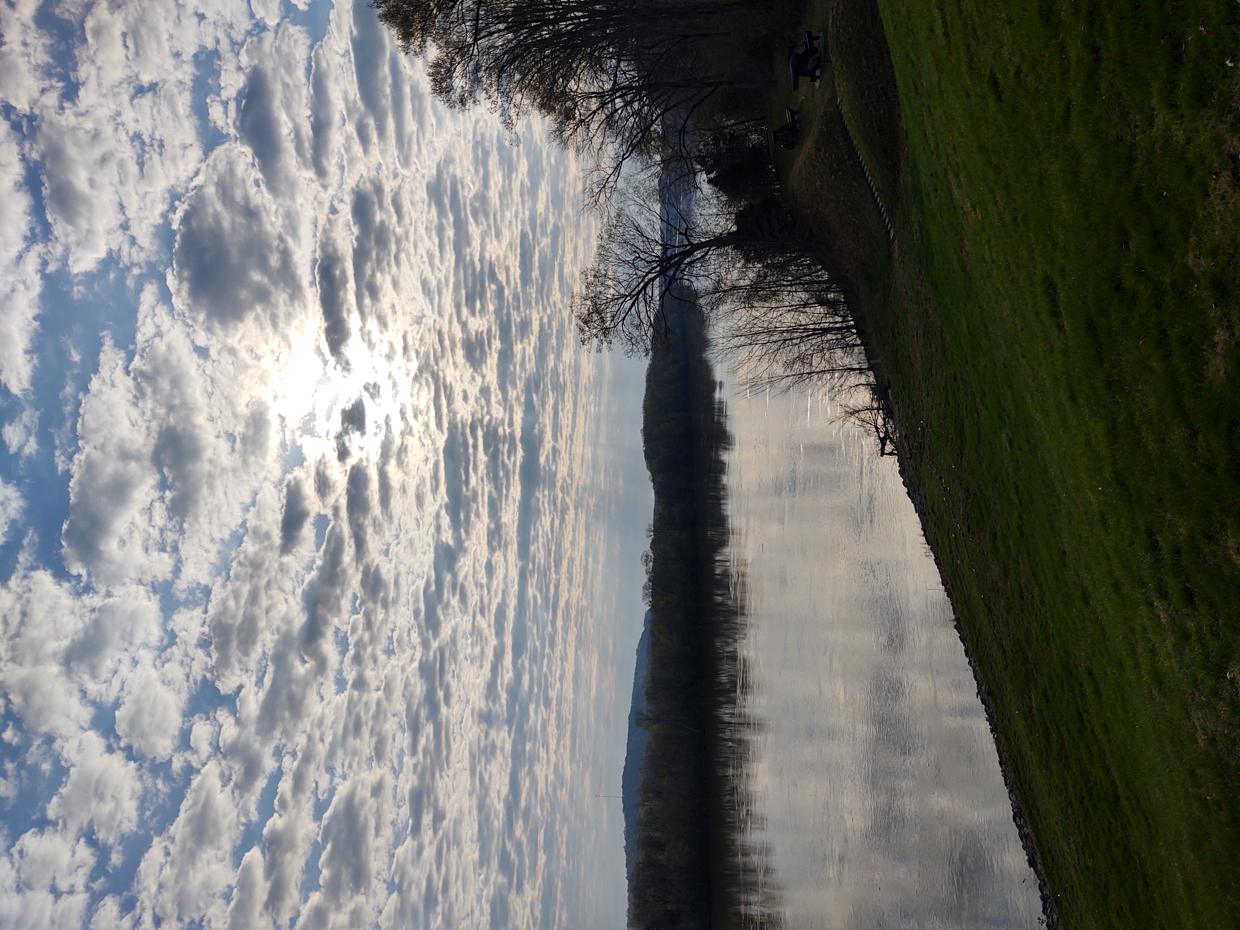 river with clouds