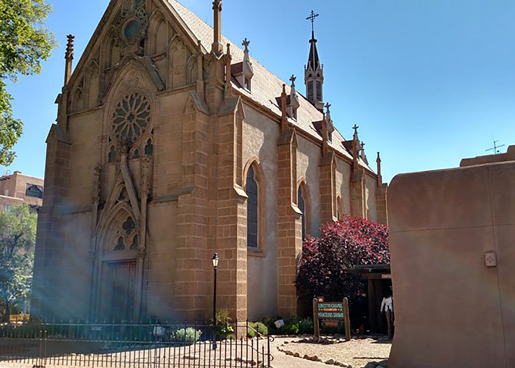 Two story gothic-revival chapel.