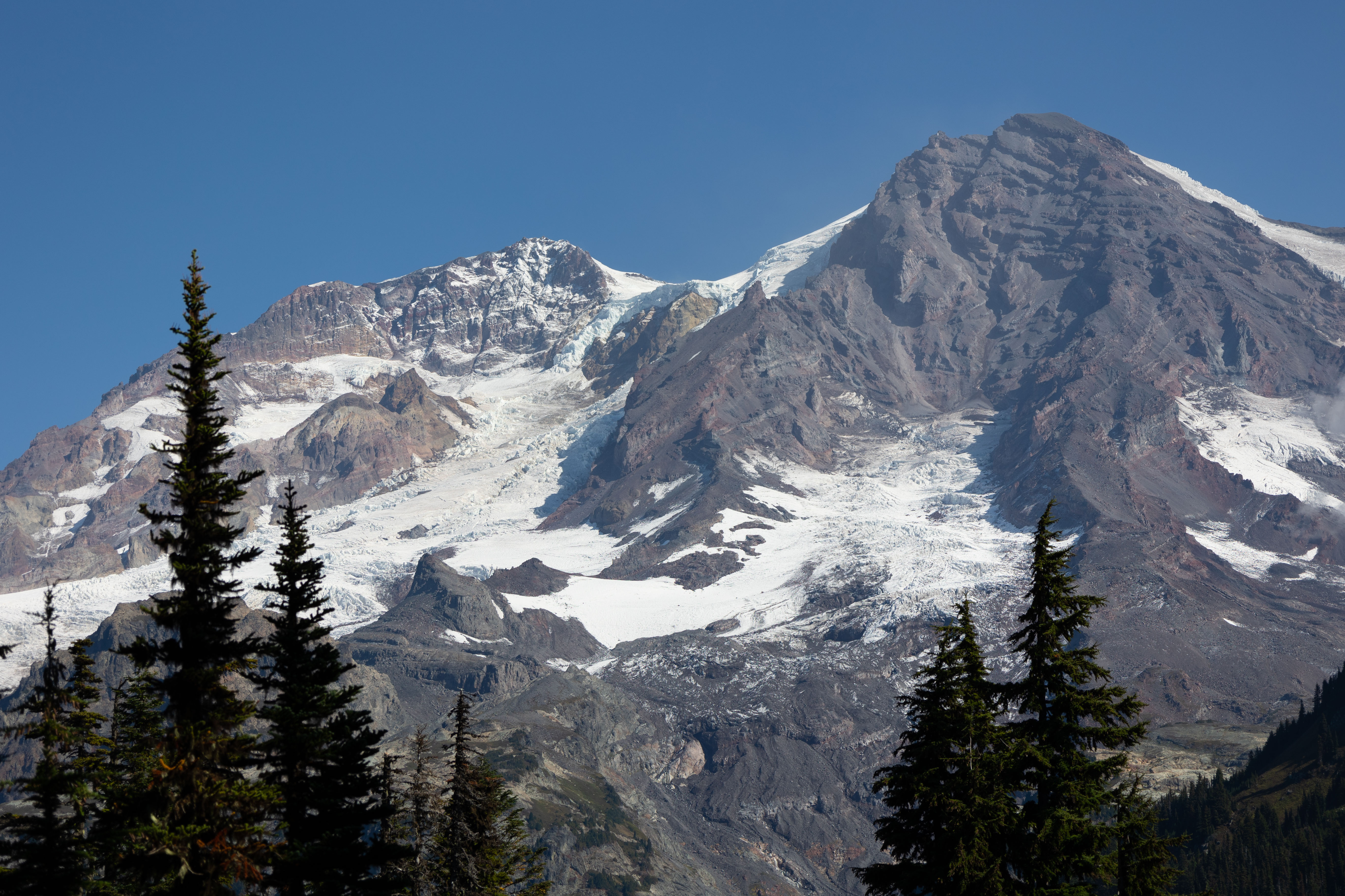 Rocky glaciated mountain