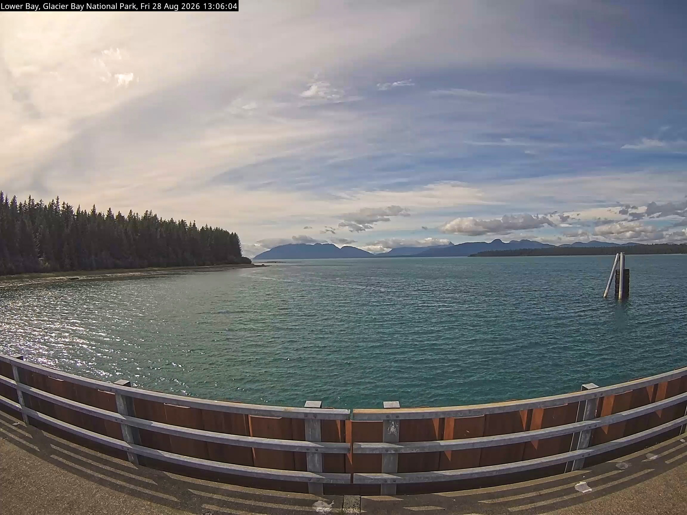 View from the Lower Glacier Bay camera