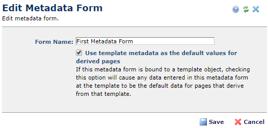 Edit Metadata Form Properties