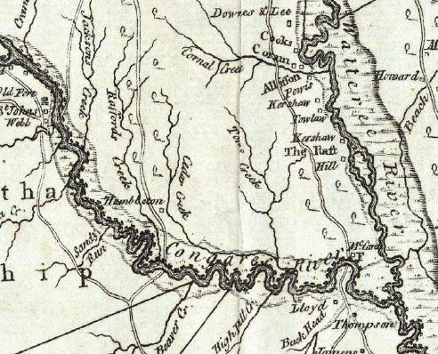 Historic Map of the Congaree River