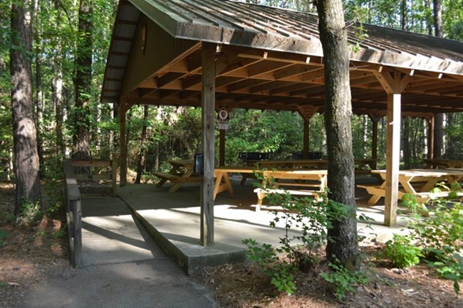 Picnic shelter at Congaree National Park