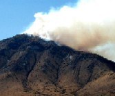 Smoke from the Ash Fire as see over Bob Thompson Peak