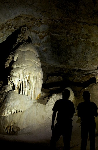 Cavers and cave formations