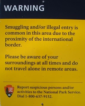 Illegal activity warning sign