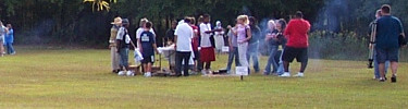 Students learn about 18th century life.