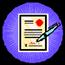 clip art of a pen and document