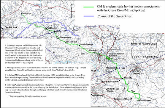 map of Green River Road