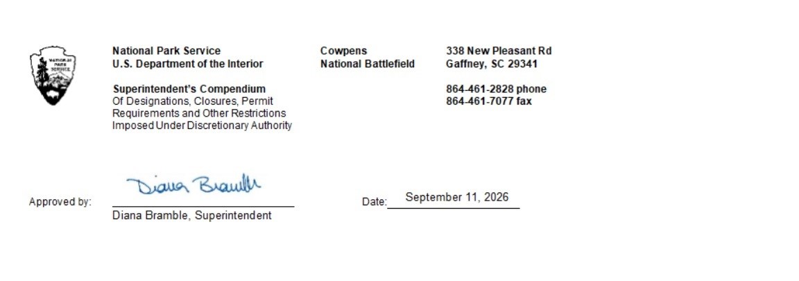 A superintendents compendium signature page