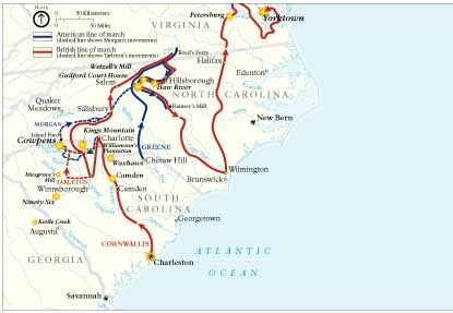 Southern Campaign map