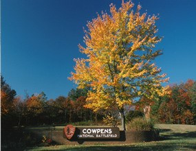 Cowpens National Battlefield front gate in the fall Cowpens National Battlefield front gate in the fall