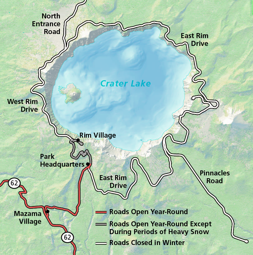 Map Of A Lake Maps   Crater Lake National Park (U.S. National Park Service)