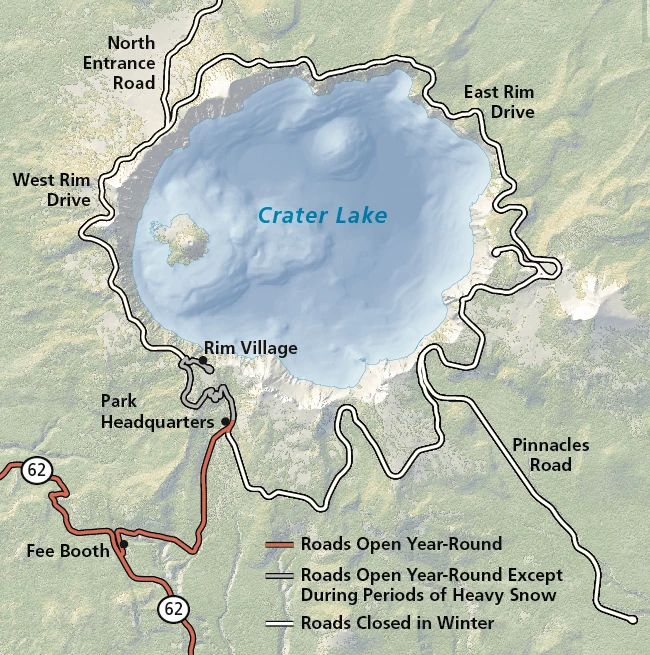 Map Showing Winter Road Closures Map Showing Winter Road Closures