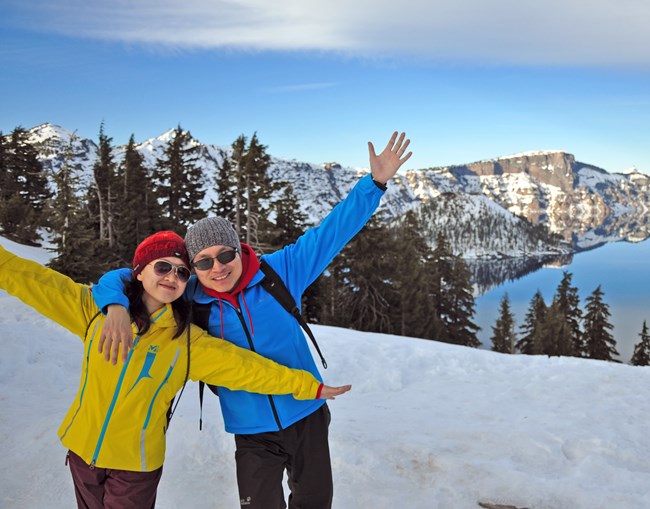 May Visitors at Crater Lake