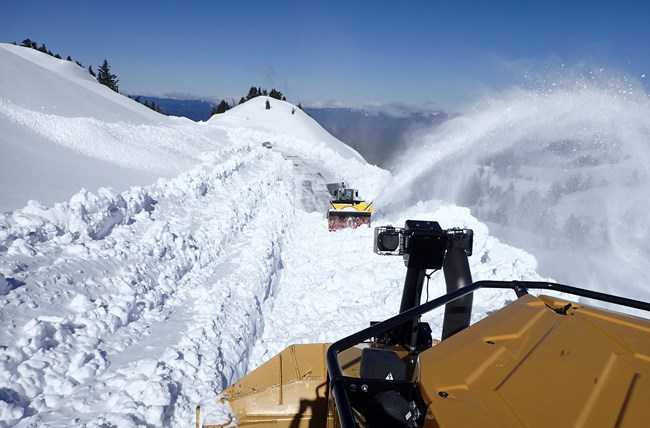 Dozer and rotary plow on Watchman Cut Dozer and rotary plow on Watchman Cut