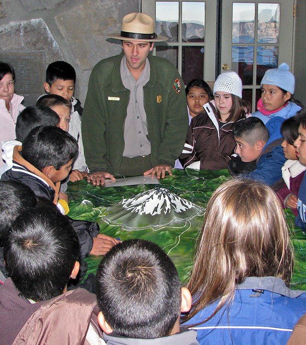Ranger with Students on a Field Trip