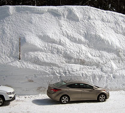 Snowbank at Park Headquarters - March 2016
