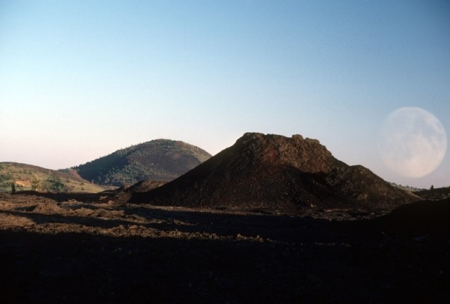 Spatter Cone and moon Spatter Cone and moon