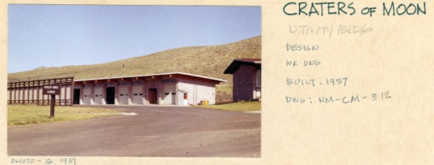 Craters of the Moon
Built 1957
DWG: NM-CM-312 Utility building at Craters of the Moon, built in 1957