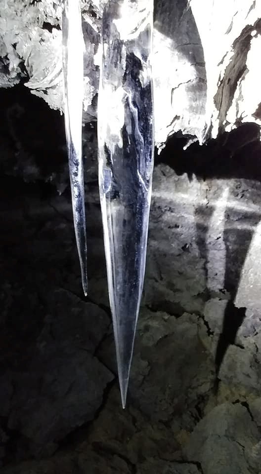 Lava Tube Ice Stalactite Lava Tube Ice Stalactite