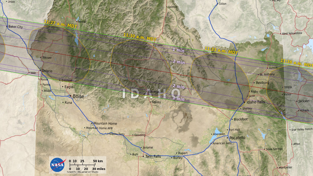 eclipse path in Idaho eclipse path in Idaho