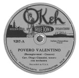 Figure 3: Phonograph record of "Povero Valentino."