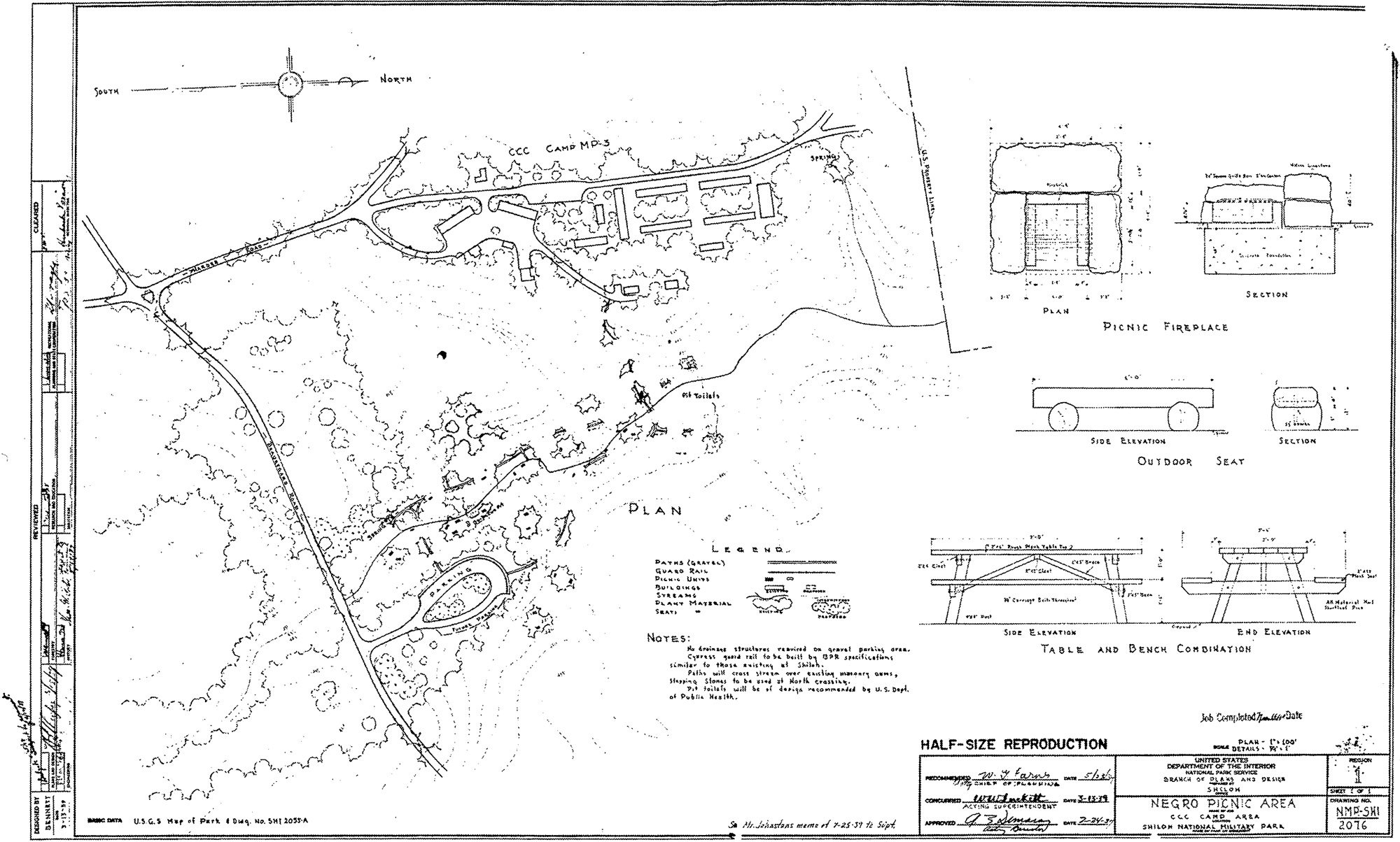Figure 3: Site plan for segregated picnic area.