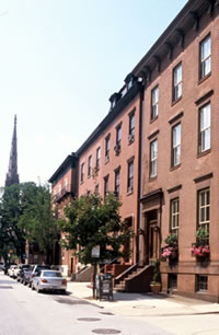 This Baltimore, Maryland, row house (right) was rehabilitated for rental residential use. Photo: NPS files