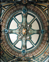Rehabilitation of a historic theater in New York, New York, involved repair of its elaborate ceilings. Photo: NPS files