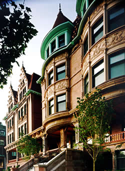 The Brentwood, Philadelphia, Pennsylvania (1905), after undergoing rehabilitation for 43 units of affordable housing. Courtesy Brentwood Parkside Associates, a joint venture of Pennrose Properties, Inc. and the Parkside Historic Preservation Corporation. Photo:  1996 Don Pearse Photographers, Inc.