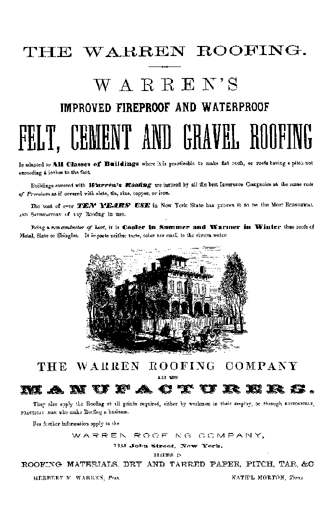 [Photo] 1860s advertisement offering both roofing materials and installation
