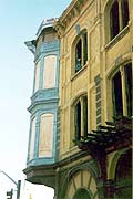 This is a detail image of the hotel after the cupola had been removed, just prior to rehabilitation work. Photo: Courtesy, Sidway Investment Corp.