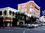 This is an image of 'F' Street in the Gaslamp Quarter Historic District. The district encourages pedestrian-oriented uses, while retaining the 19th century architectural character. Photo: Courtesy, 'GoThere.com'