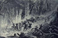 019-Civil War Painting-Hauling Cannon up Gap