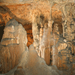 Dripstone formations as seen in Gap Cave