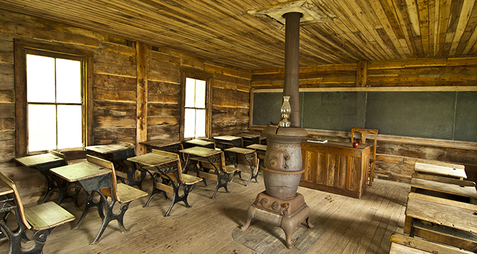 Inside of schoolhouse